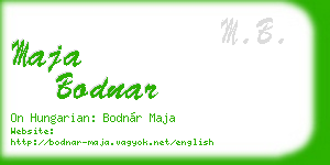 maja bodnar business card
