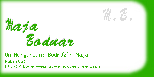 maja bodnar business card
